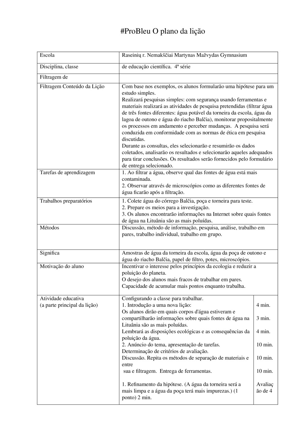 Plano de aula, Filtragem"_0