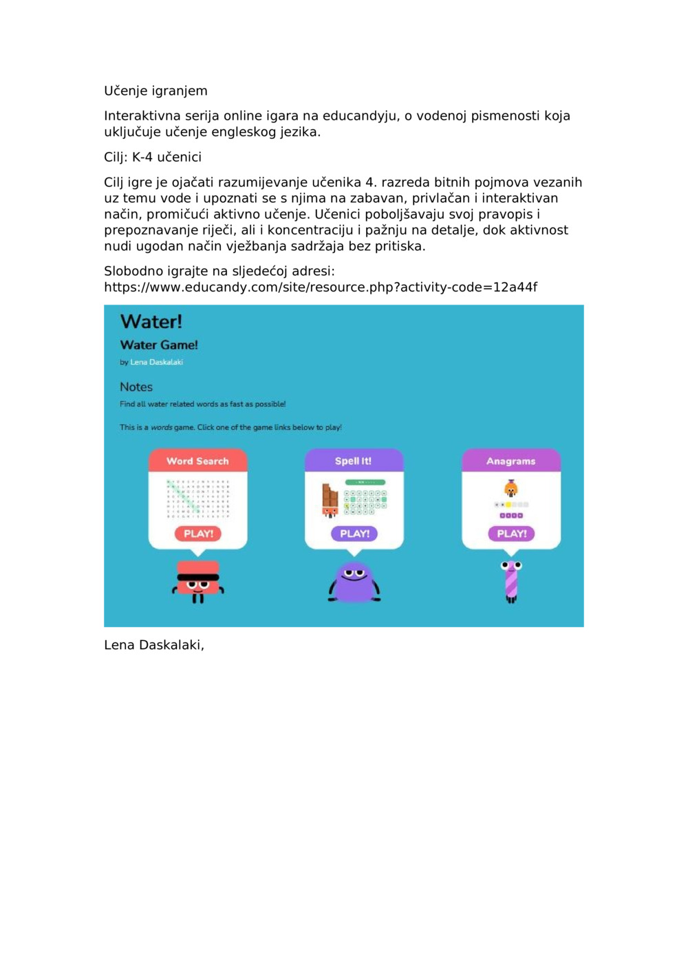 Vodena pismenost i učenje engleskog jezika