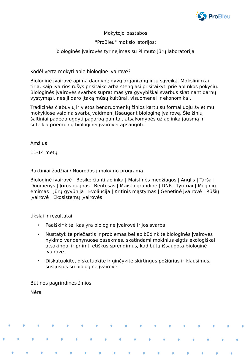 Biologinės įvairovės tyrinėjimas su Plimuto jūrų laboratorija – mokytojo pastabos_0
