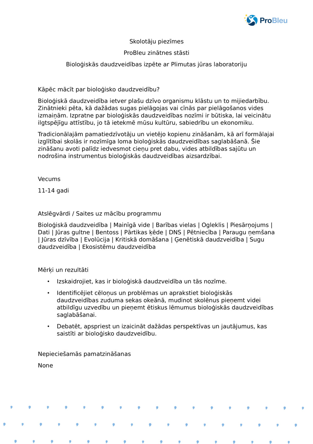 Bioloģiskās daudzveidības izpēte ar Plimutas jūras laboratoriju - skolotāju piezīmes_0