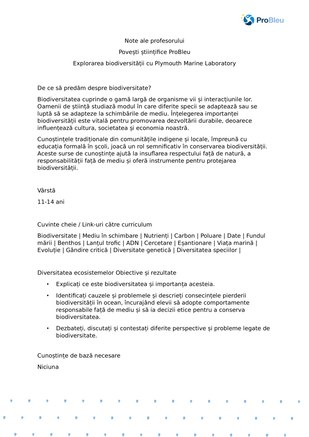 Explorarea biodiversității cu Plymouth Marine Laboratory - Note pentru profesori_0