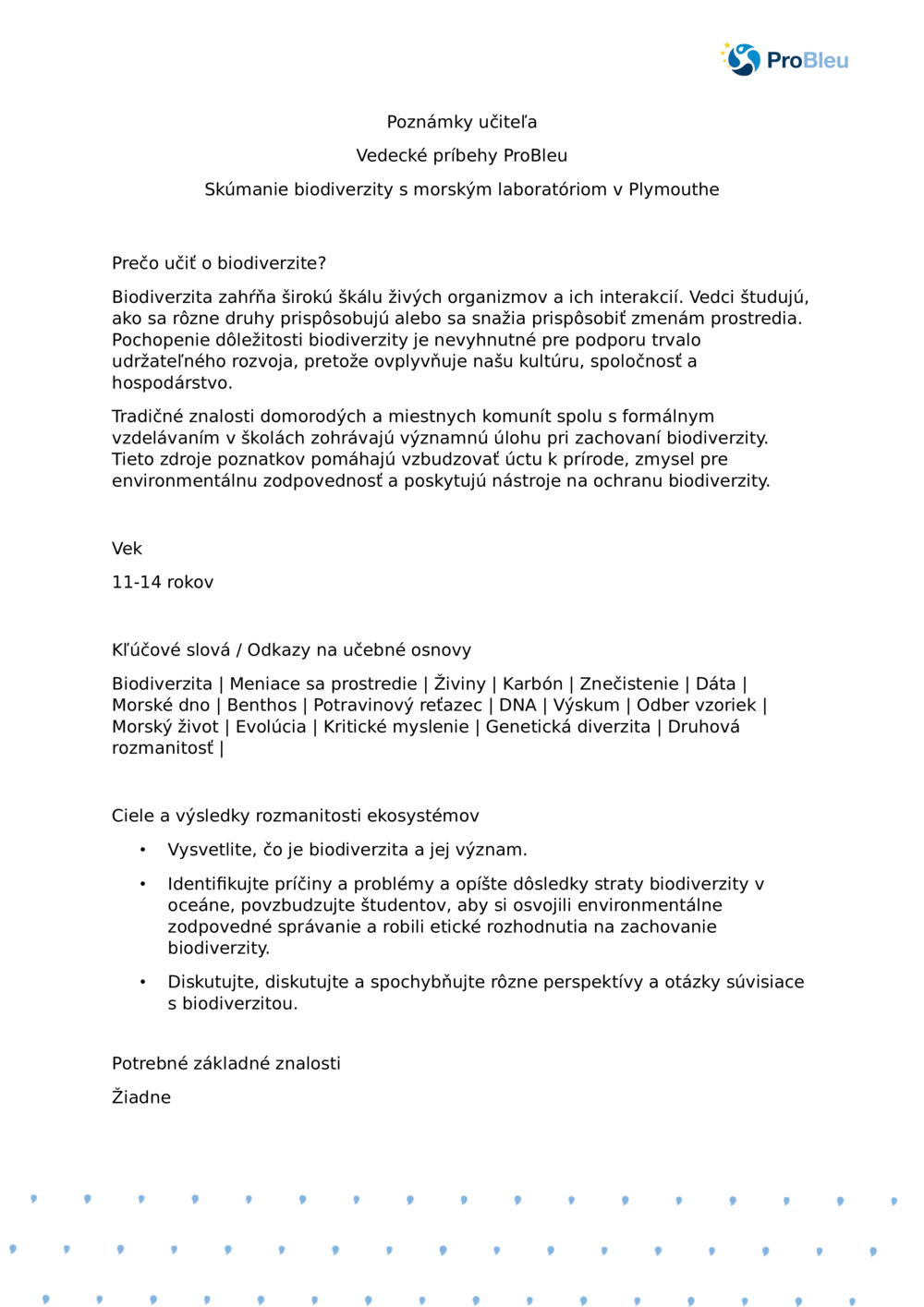 Skúmanie biodiverzity s morským laboratóriom v Plymouthe - poznámky pre učiteľov_0