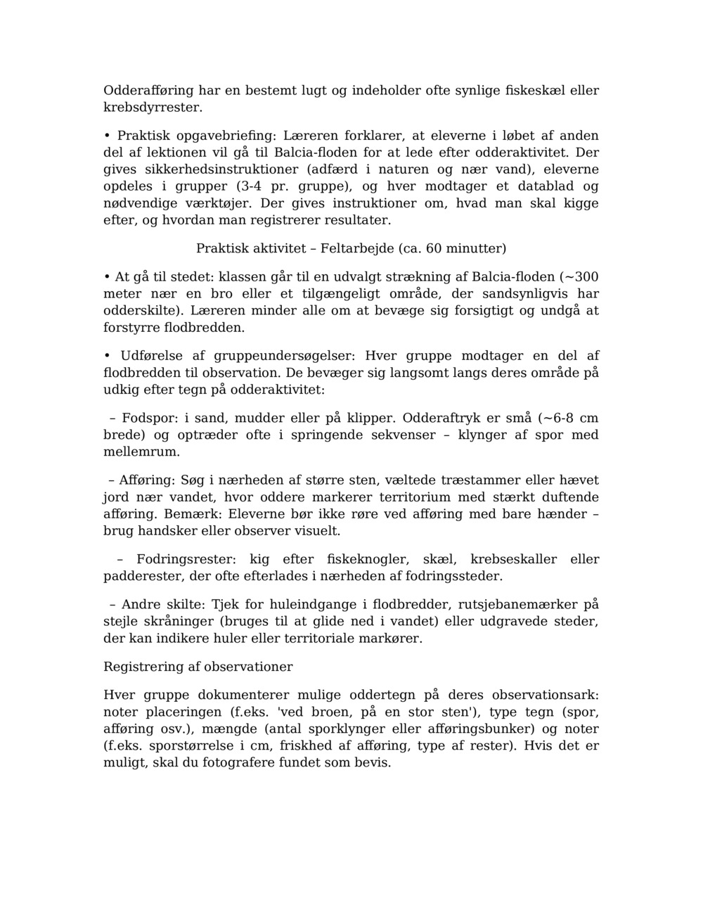 Lektionsplan for odderovervågning i Balcia-floden_1
