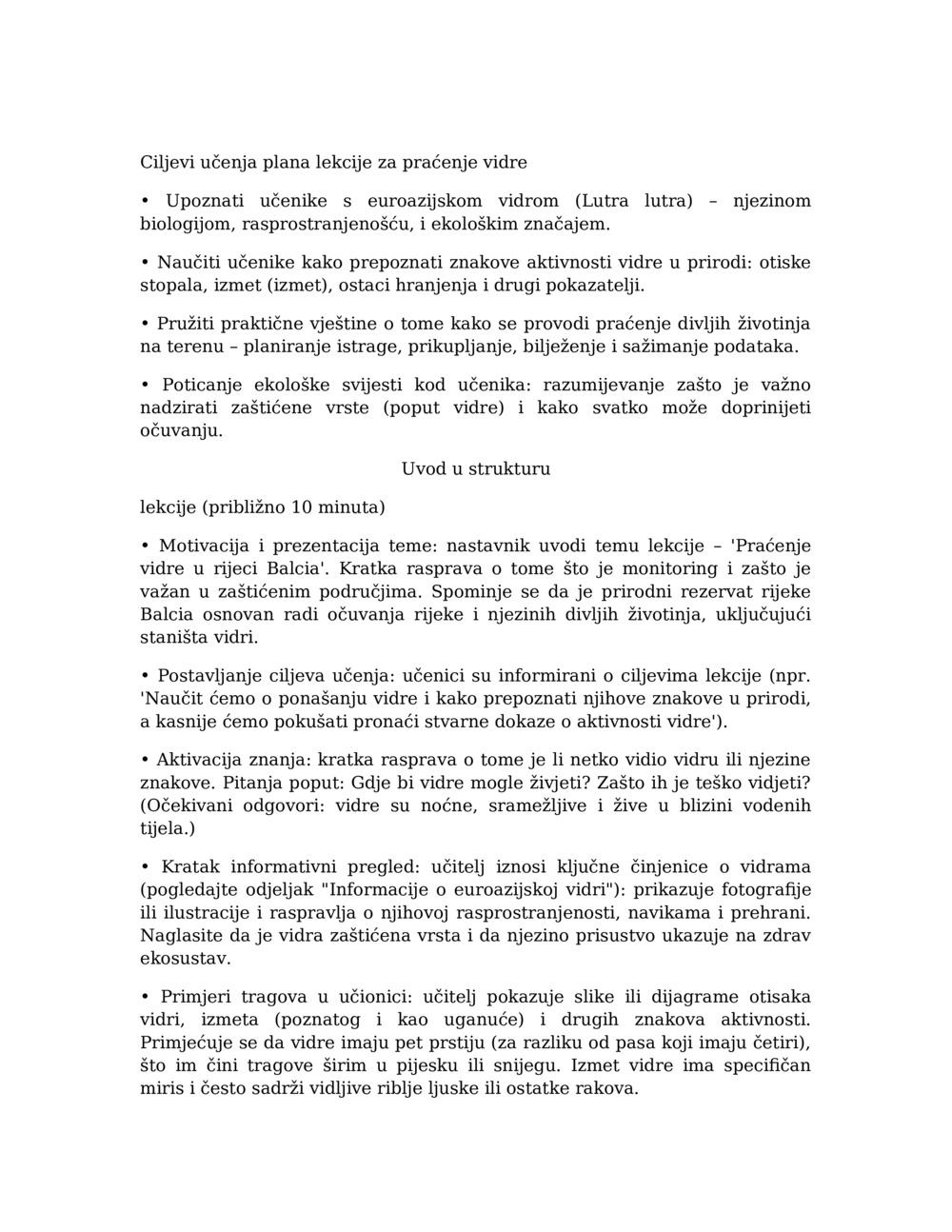 Nastavni plan za praćenje vidre u rijeci Balcia_0