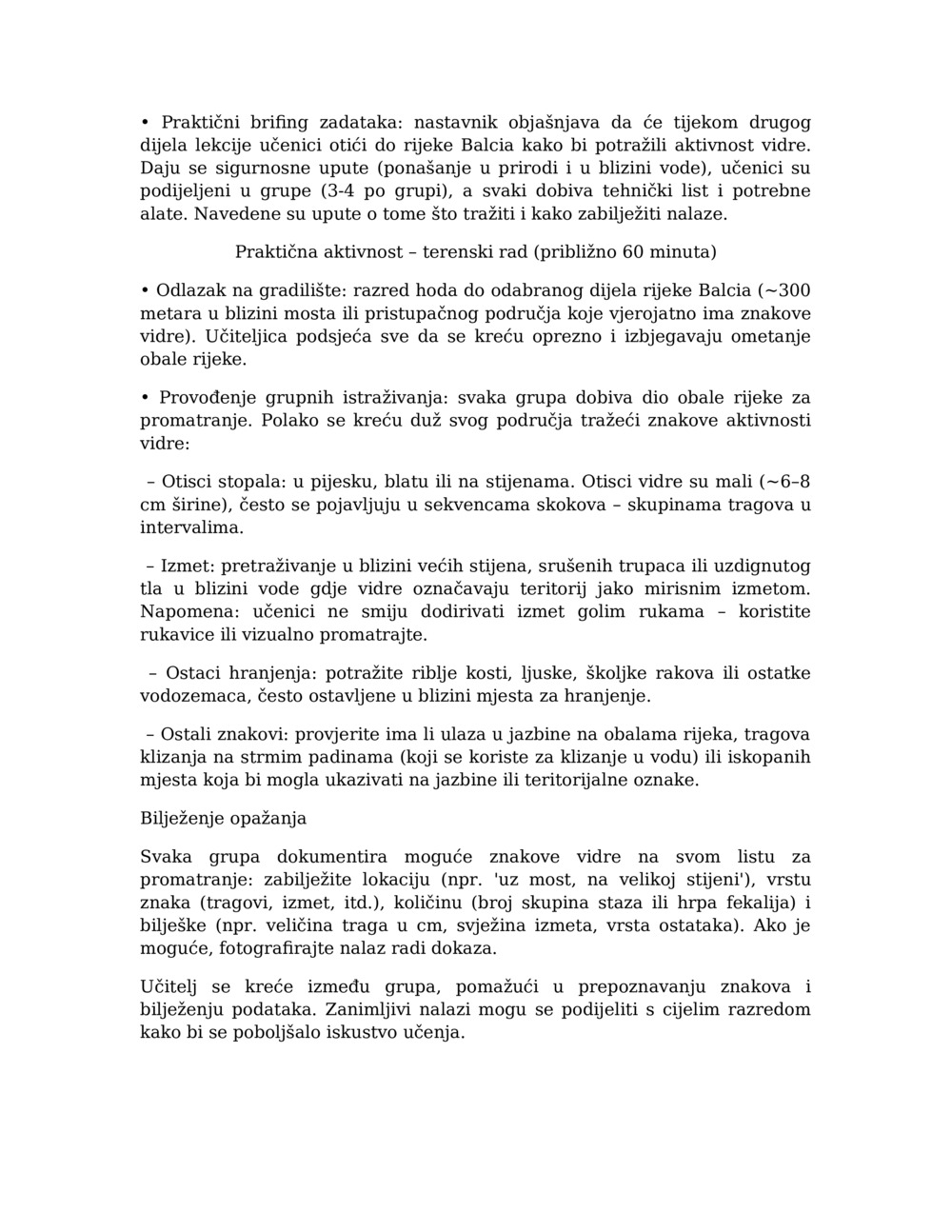 Nastavni plan za praćenje vidre u rijeci Balcia_1