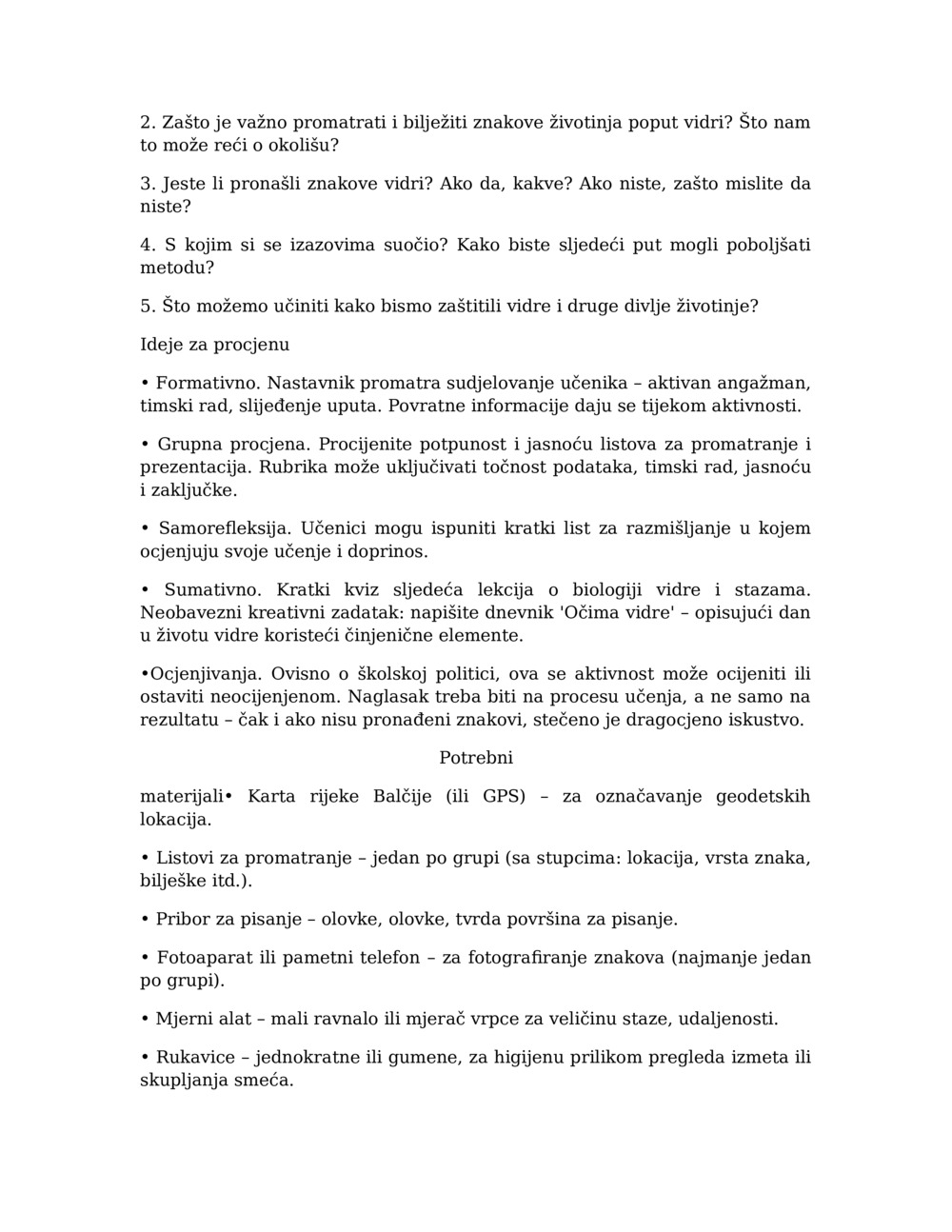 Nastavni plan za praćenje vidre u rijeci Balcia_5