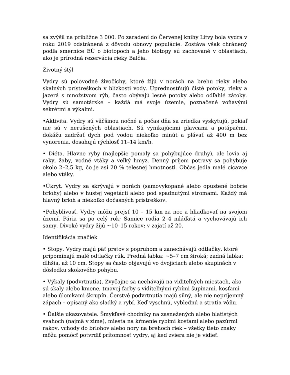 Plán lekcií pre monitorovanie vydry v rieke Balcia_3