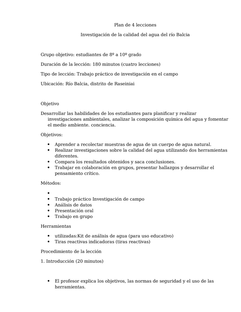 Lección de investigación sobre la calidad del agua_0