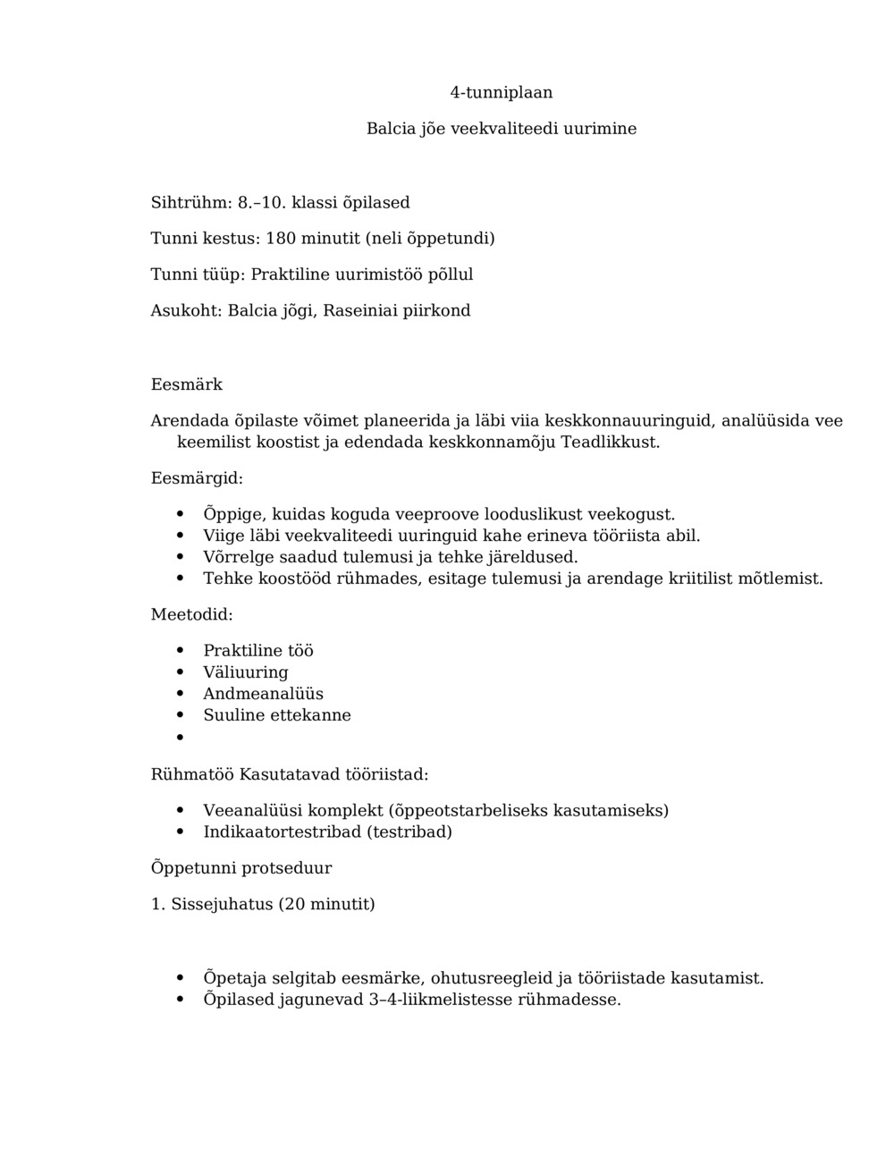 Veekvaliteedi uurimise õppetund_0