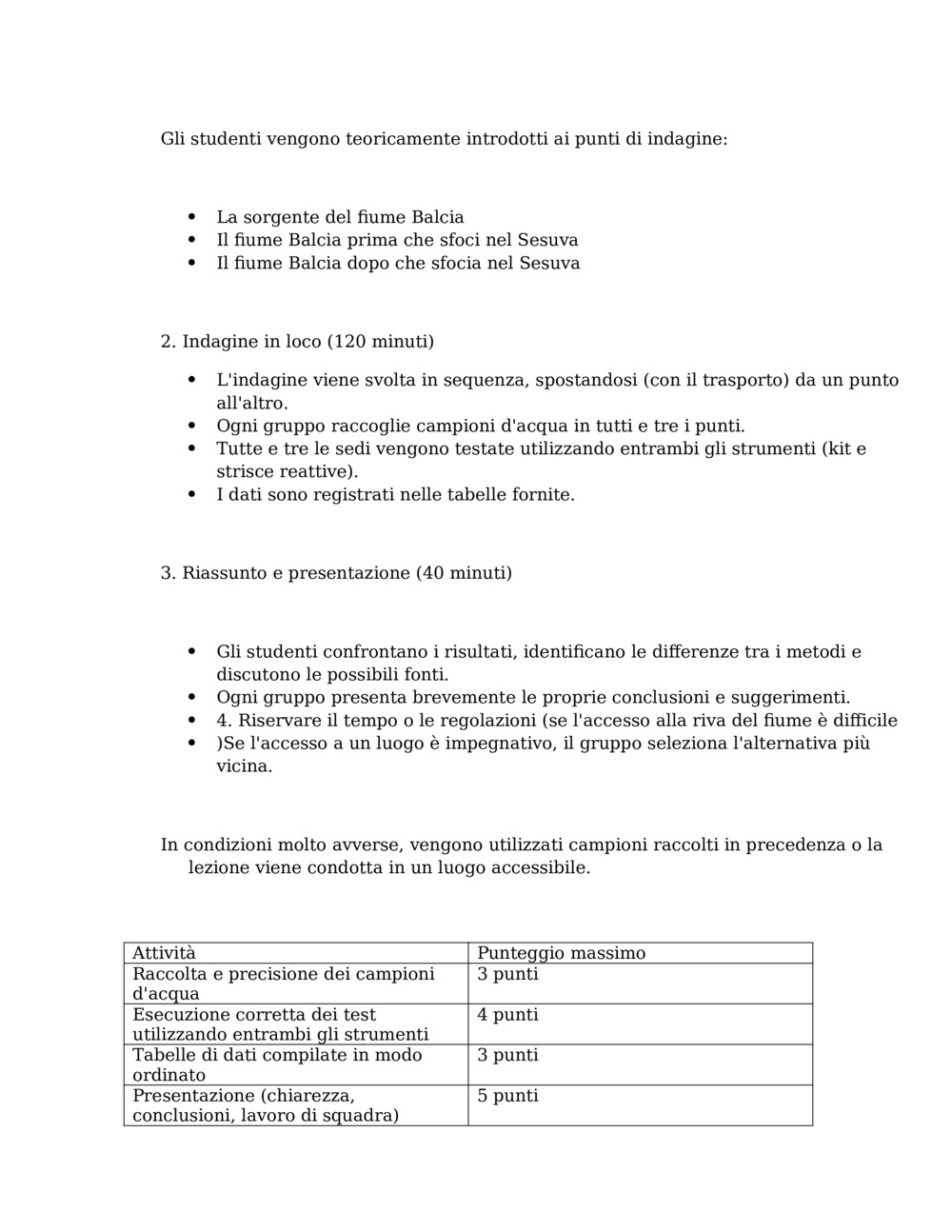 Lezione di indagine sulla qualità dell'acqua_1