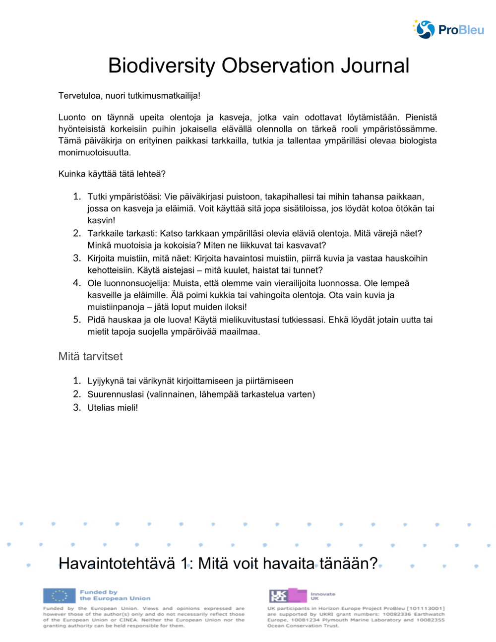 Biologisen monimuotoisuuden kartoitus _0