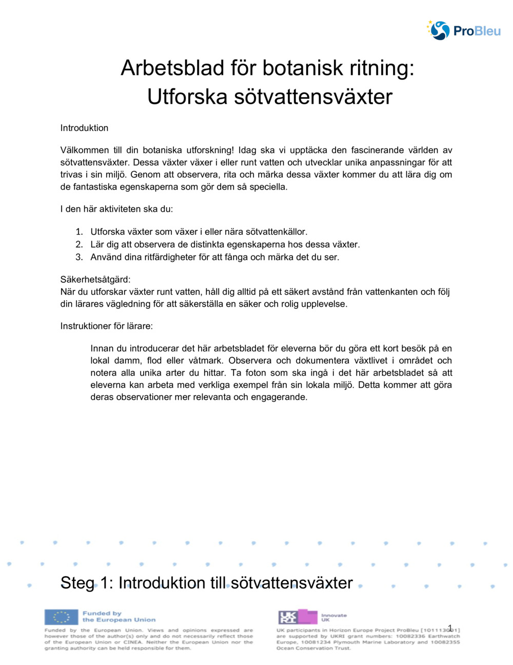  Arbetsblad för botanisk ritning_0