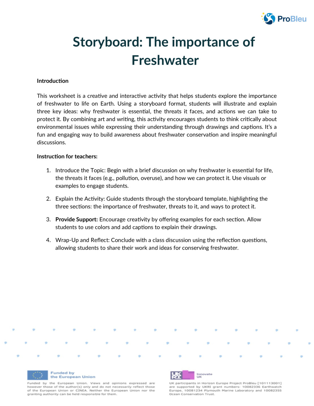 Storyboard: The importance of Freshwater _0