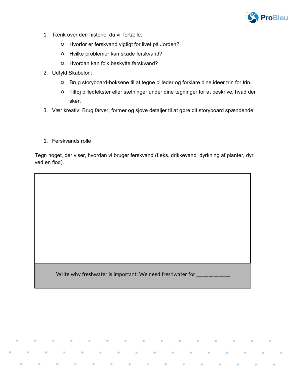 Storyboard: Vigtigheden af ferskvand _1