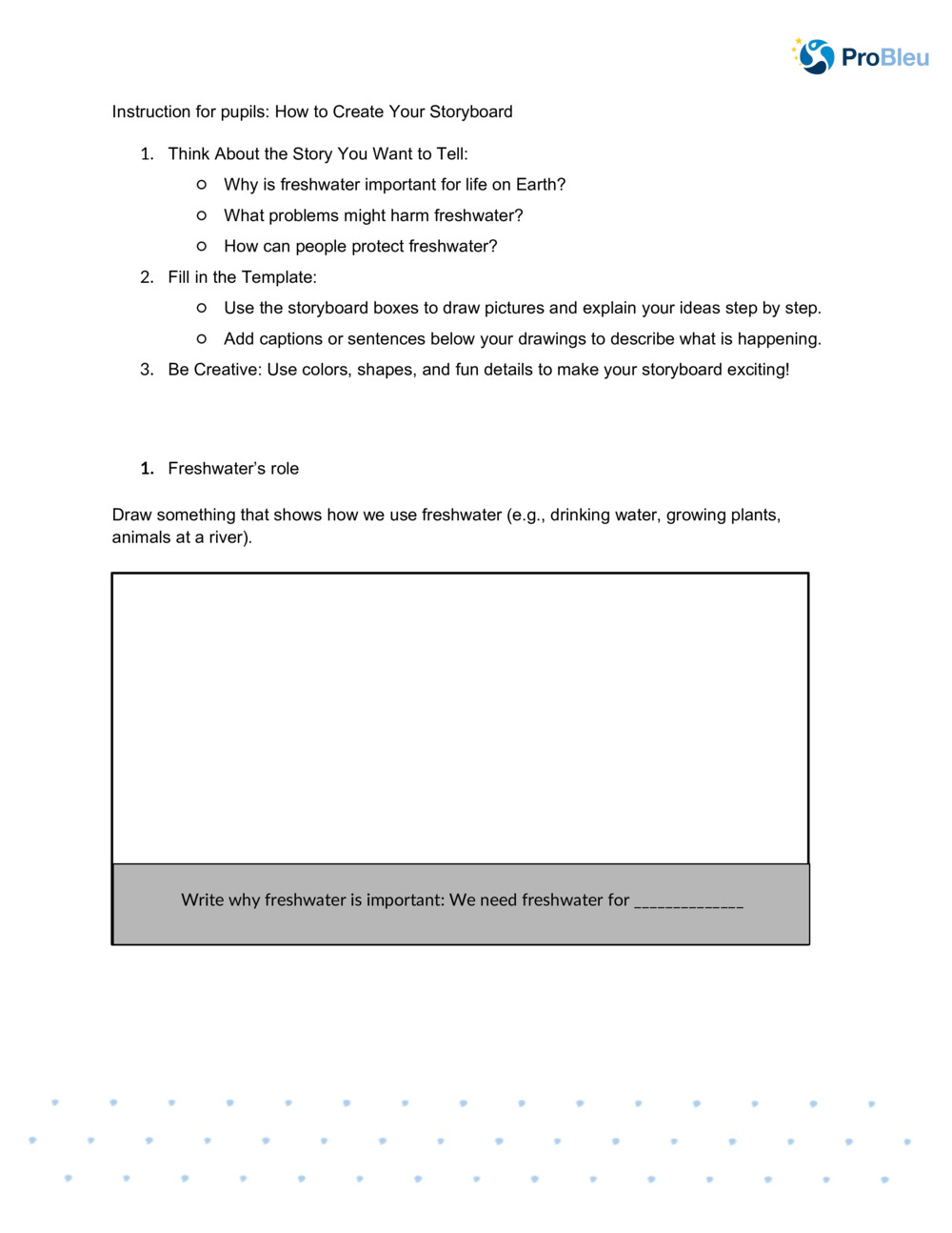Storyboard: The importance of Freshwater _1