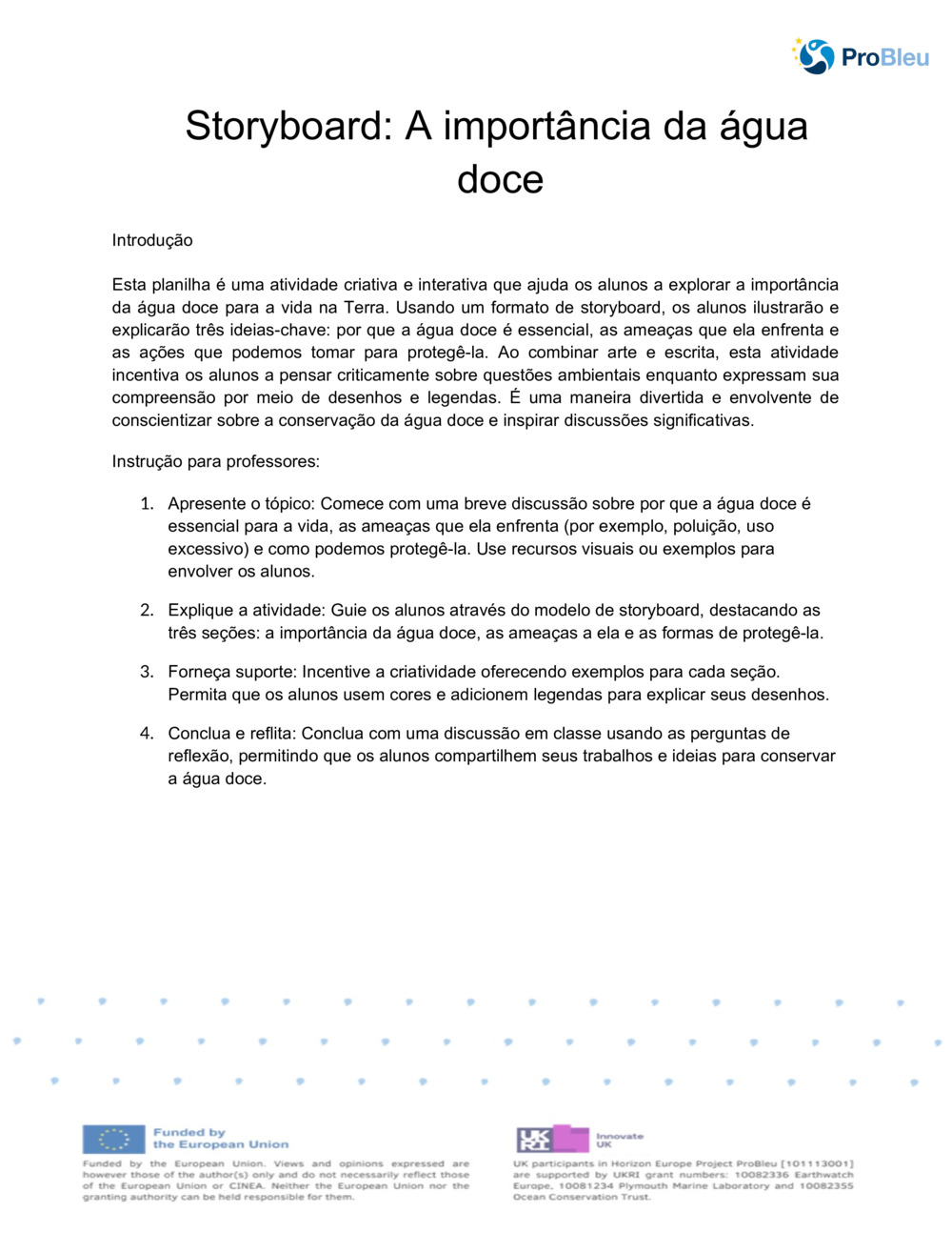 Storyboard: A importância da água doce _0