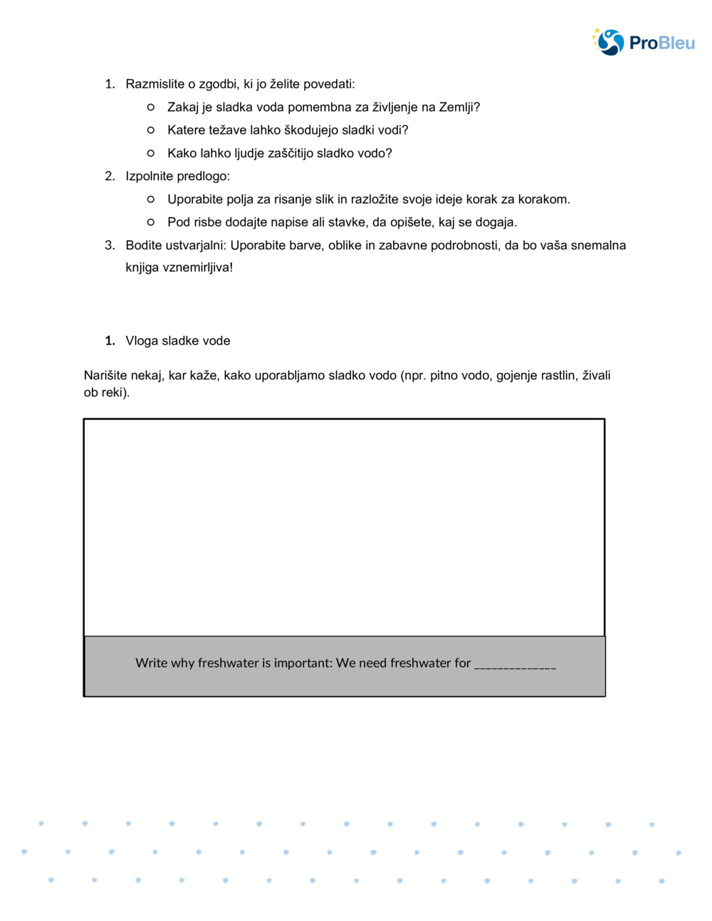 Storyboard: Pomen sladke vode _1