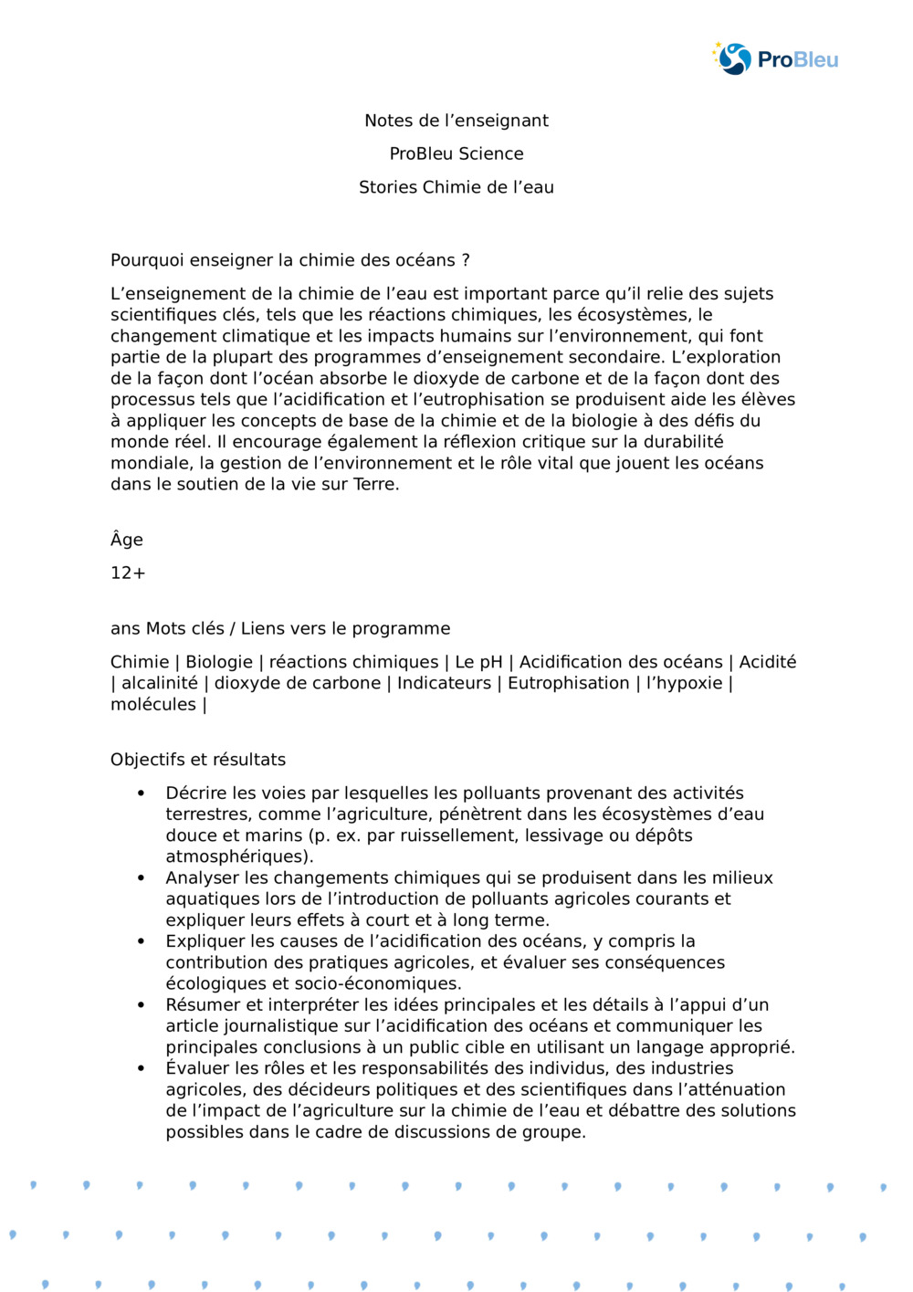 Chimie de l’eau avec le Plymouth Marine Laboratory - Notes de l’enseignant_0