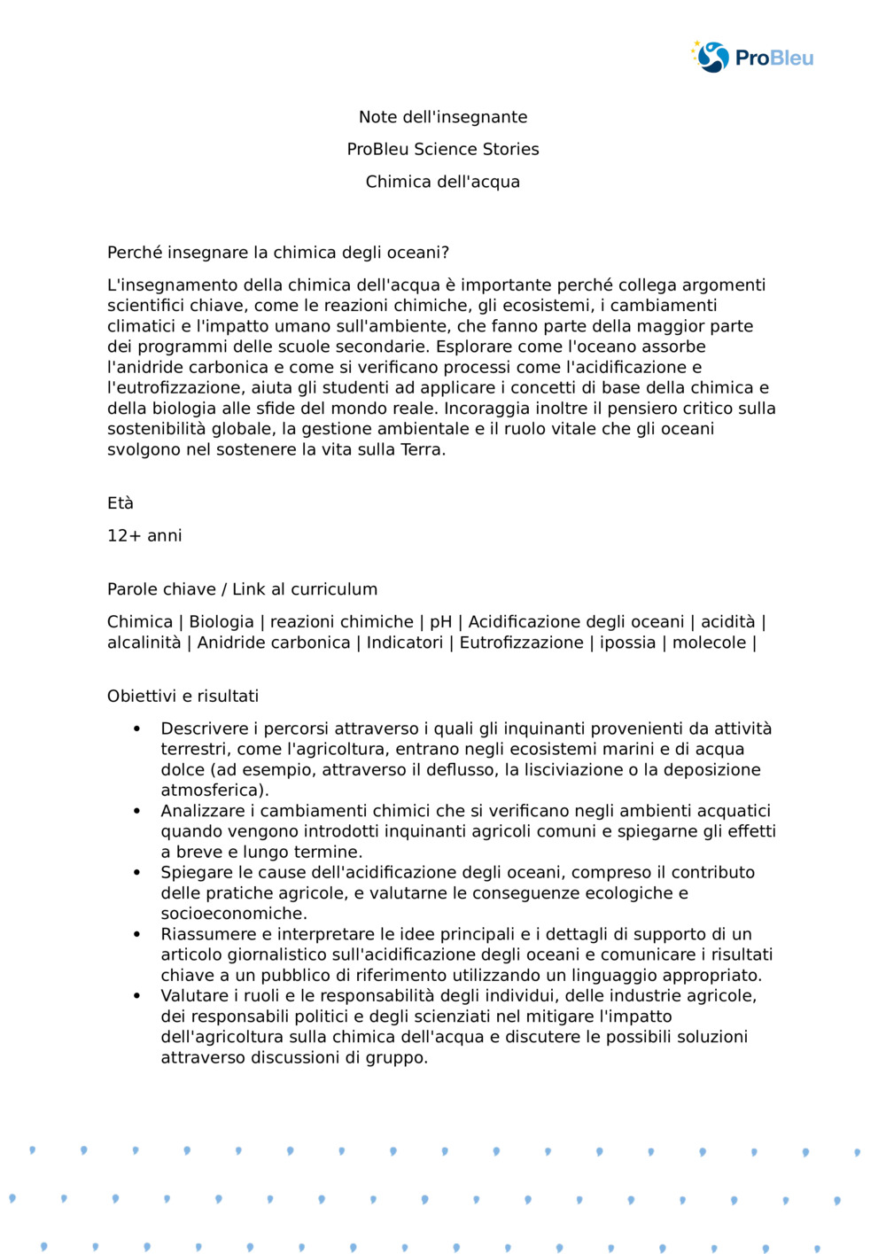 Chimica dell'acqua con il Plymouth Marine Laboratory - Note per l'insegnante_0