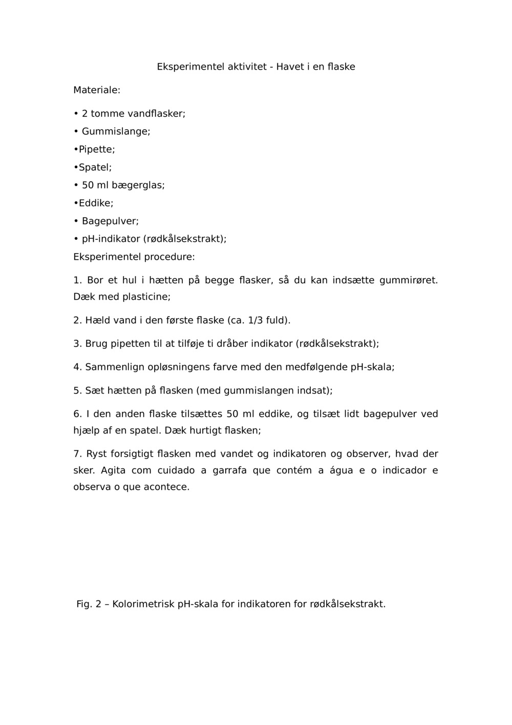 Eksperimentel aktivitet - Havet i en flaske_0