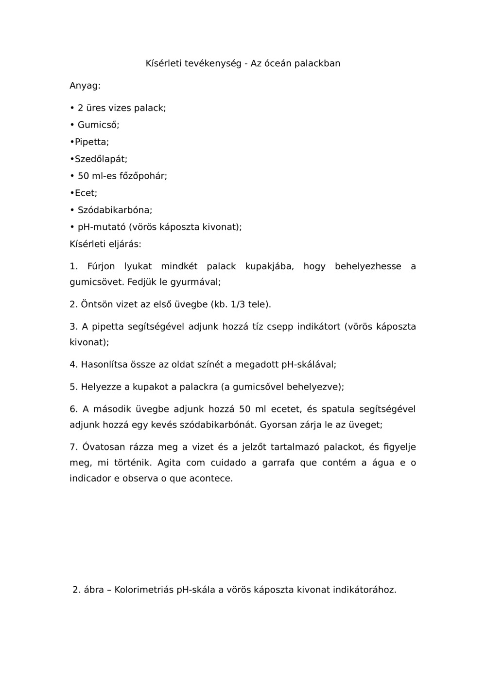 Kísérleti tevékenység - Az óceán egy palackban_0