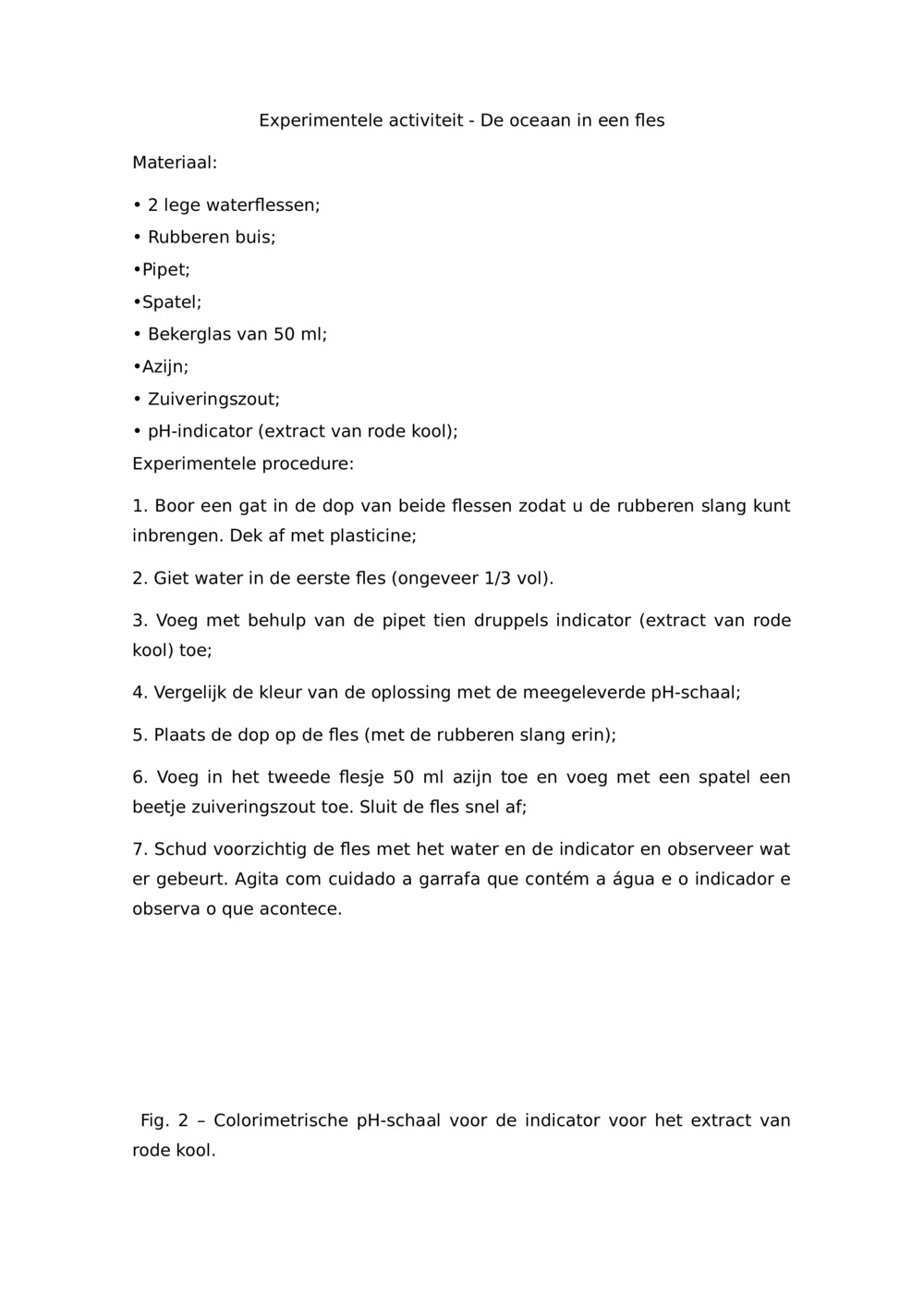 Experimentele activiteit - De oceaan in een fles_0