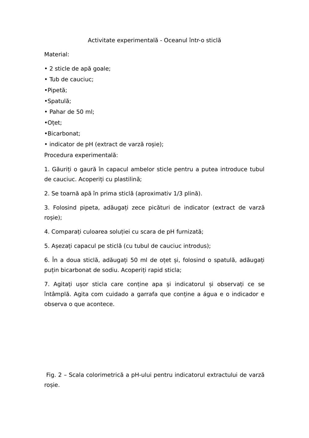 Activitate experimentală - Oceanul într-o sticlă_0