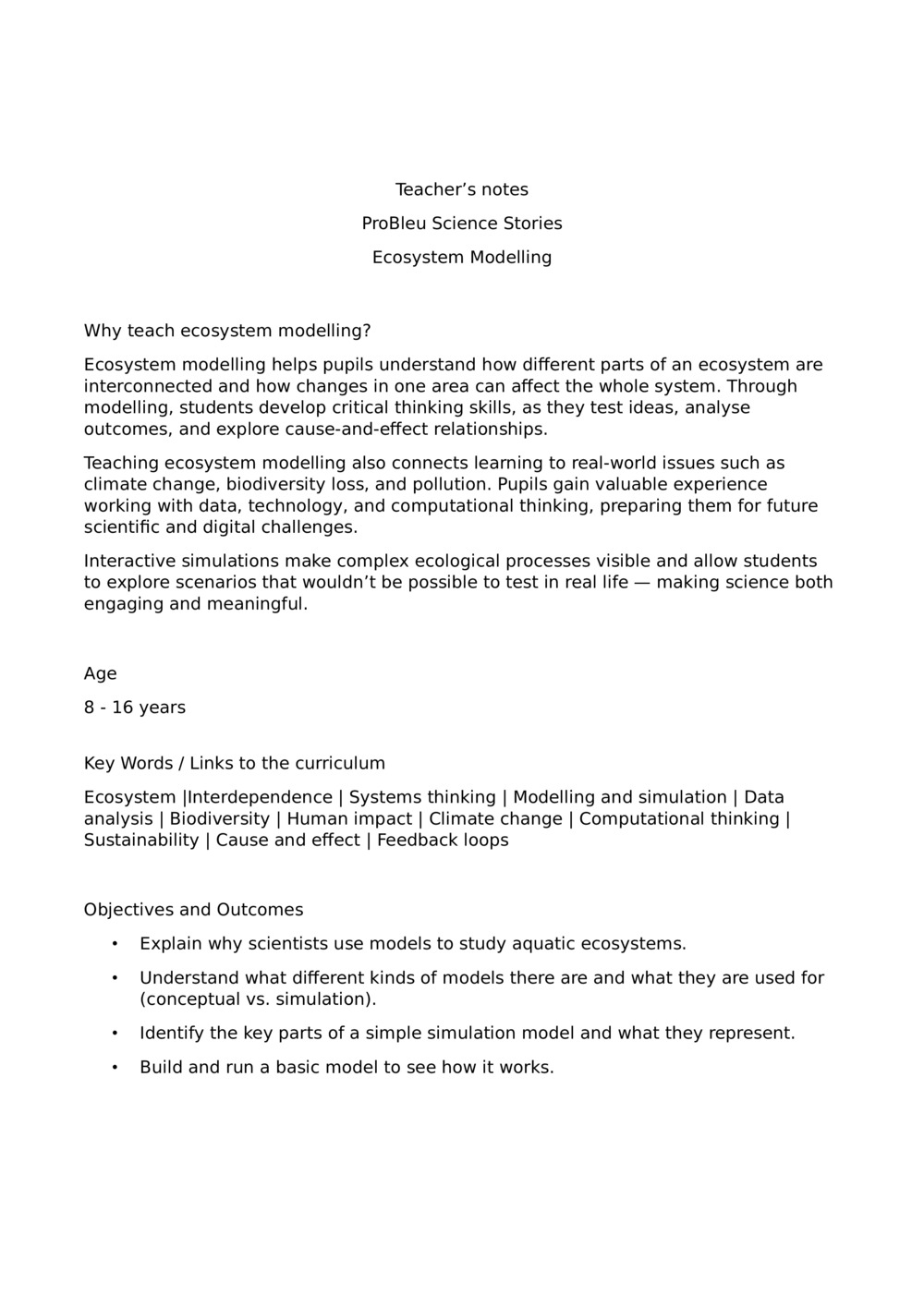 Teachers Notes_Ecosystem Modelling_1