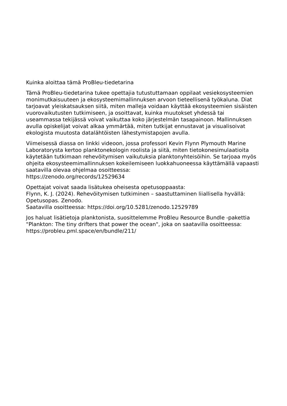 Opettajat Notes_Ecosystem mallintaminen_2