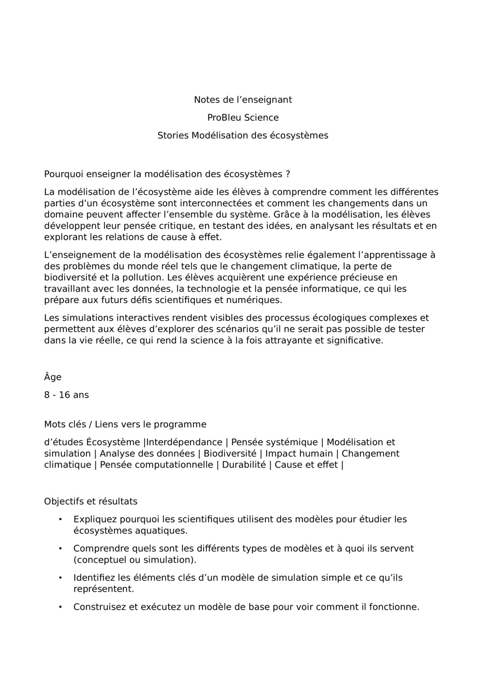 Enseignants Notes_Ecosystem modélisation_1