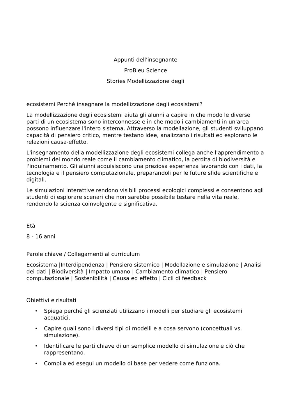 Insegnanti Notes_Ecosystem Modellismo_1