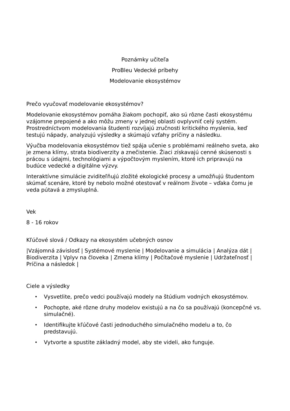 Učitelia Notes_Ecosystem modelovanie_1