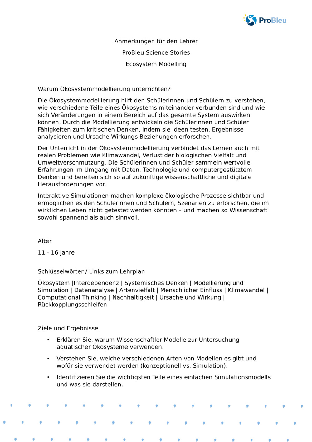 Teacher's Notes: Ökosystemmodellierung mit einer Plankton Ecologist_ProBleu Wissenschaftsgeschichte