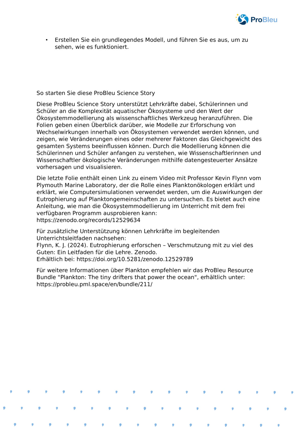 Teacher's Notes: Ökosystemmodellierung mit einer Plankton Ecologist_ProBleu Wissenschaftsgeschichte
