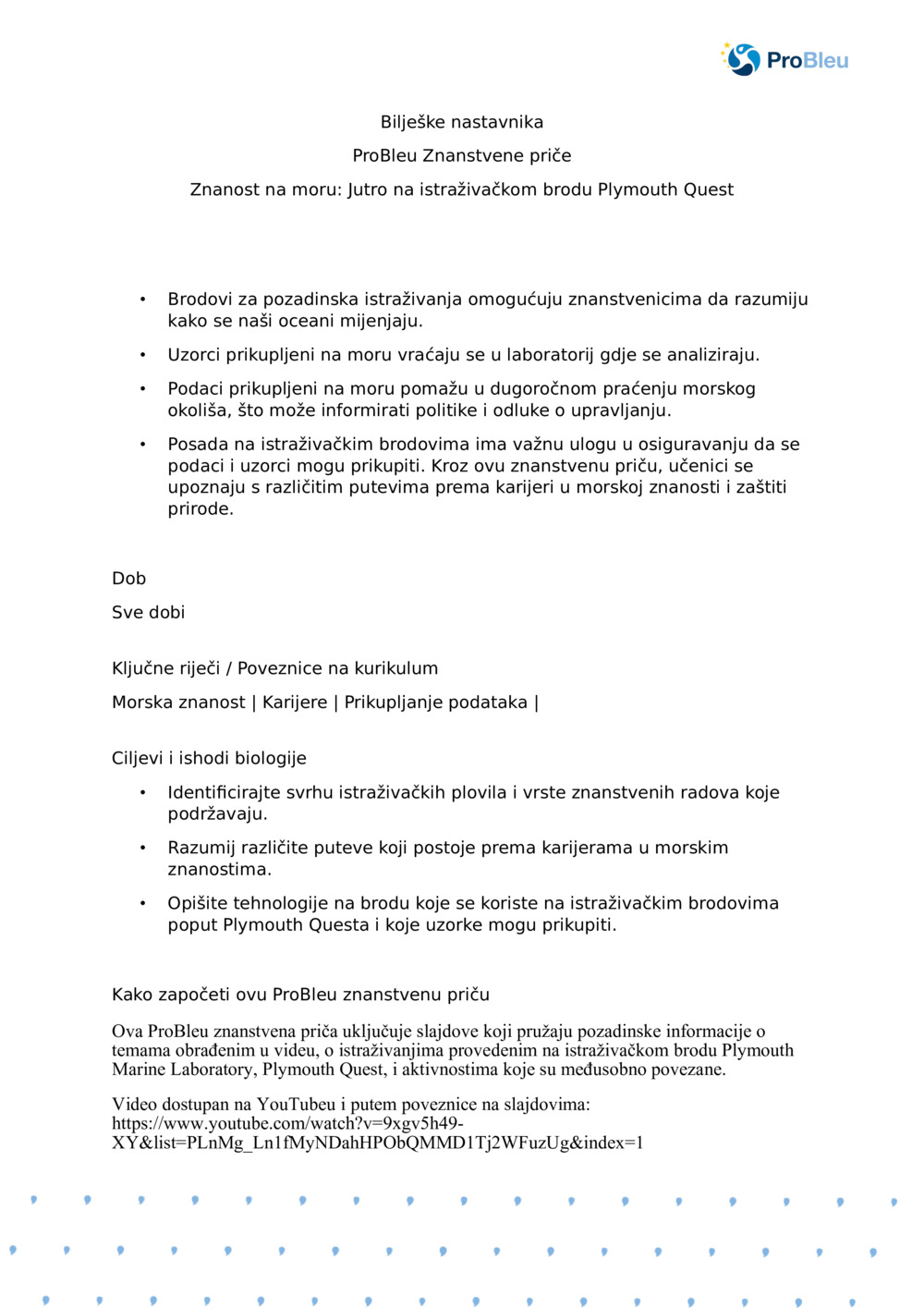 Znanost na moru: Jutro na istraživačkom brodu Plymouth Quest_ Bilješke učitelja_0