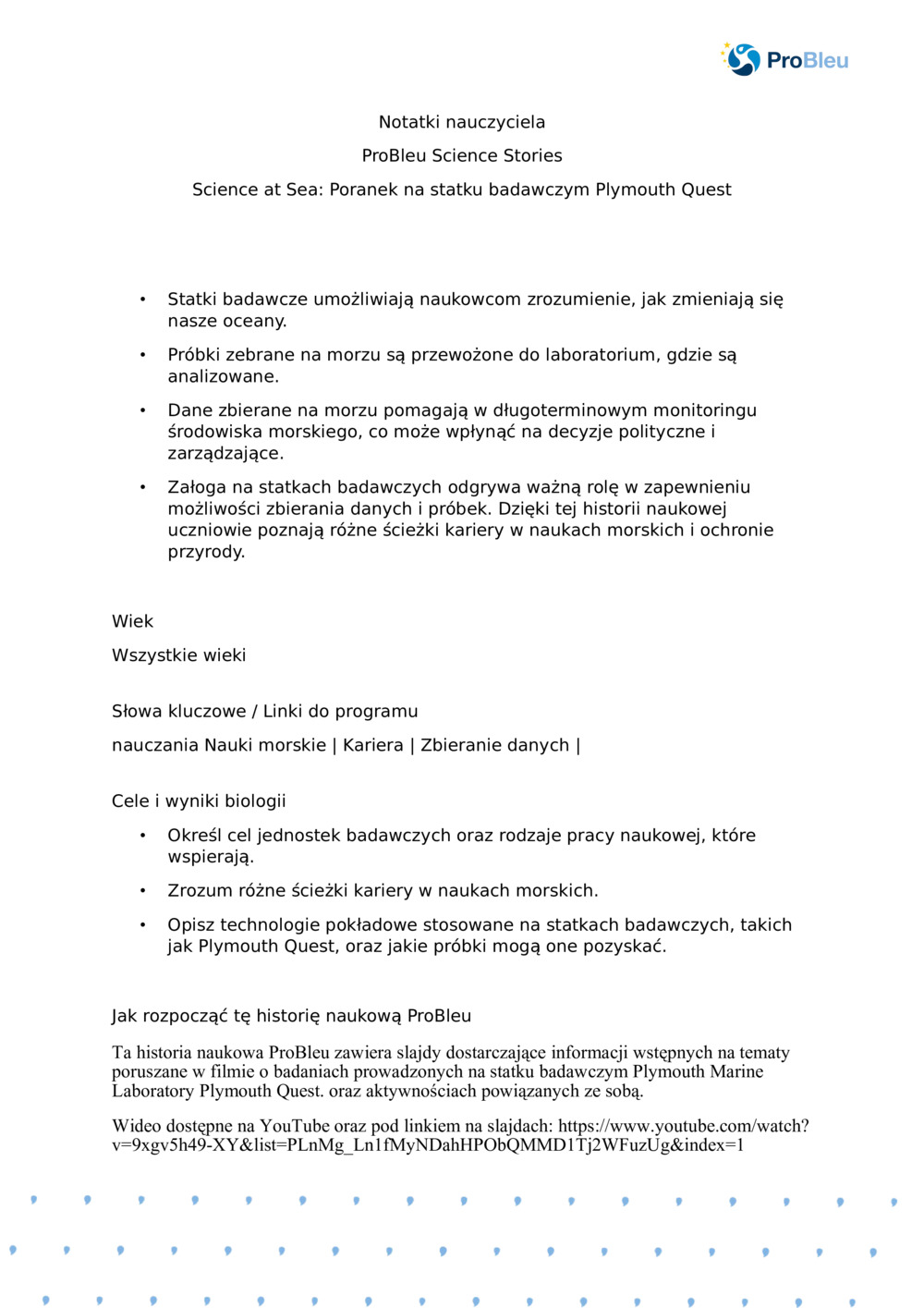 Nauka na morzu: Poranek na statku badawczym Plymouth Quest_ Notatki nauczyciela_0