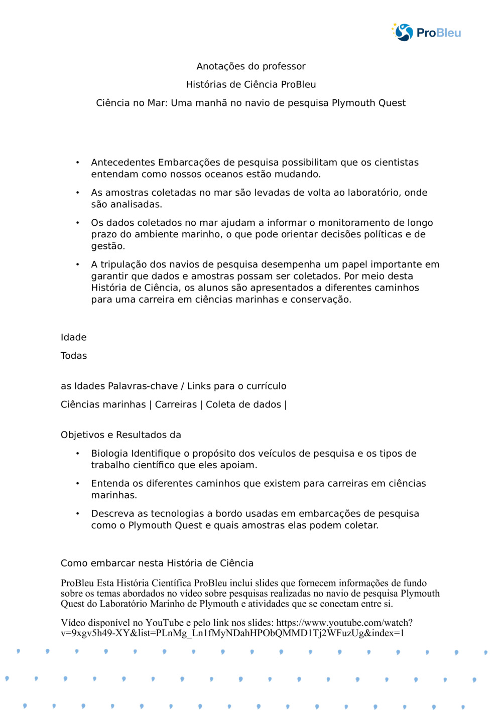 Ciência no Mar: Uma manhã no navio de pesquisa Plymouth Quest_ Anotações do professor_0