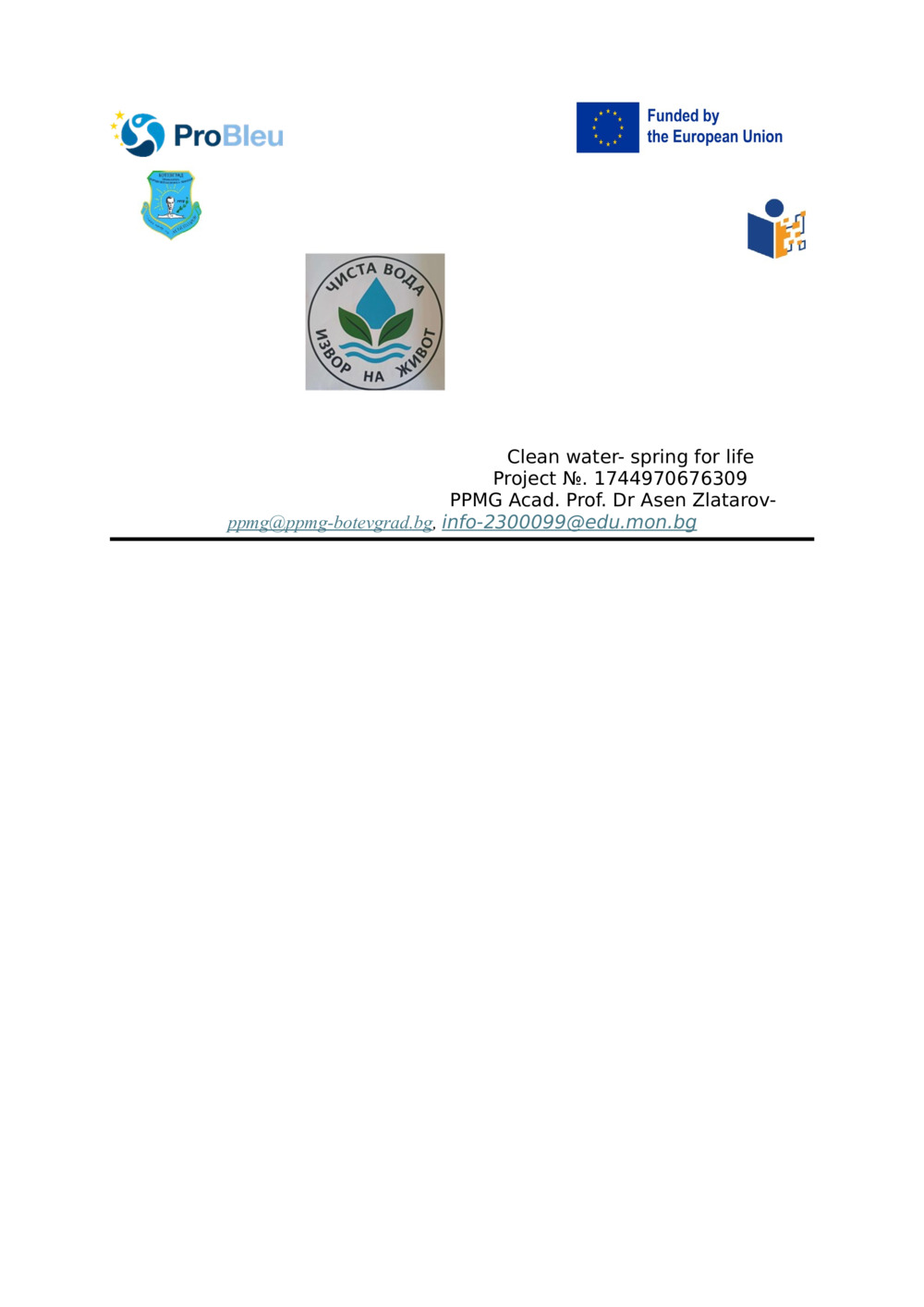 Report -MICROBIOLOGICAL EXAMINATION OF MICROORGANISMS IN WATER FROM VARIOUS SOURCES_3