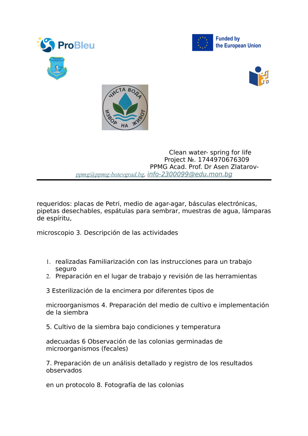 Informe - EXAMEN MICROBIOLÓGICO DE MICROORGANISMOS EN AGUA DE DIVERSAS FUENTES_1