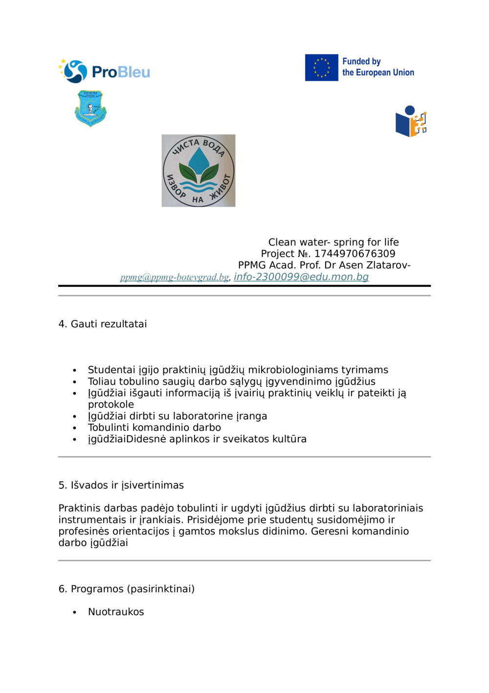 Ataskaita - MIKROORGANIZMŲ MIKROBIOLOGINIS TYRIMAS VANDENYJE IŠ ĮVAIRIŲ ŠALTINIŲ_2