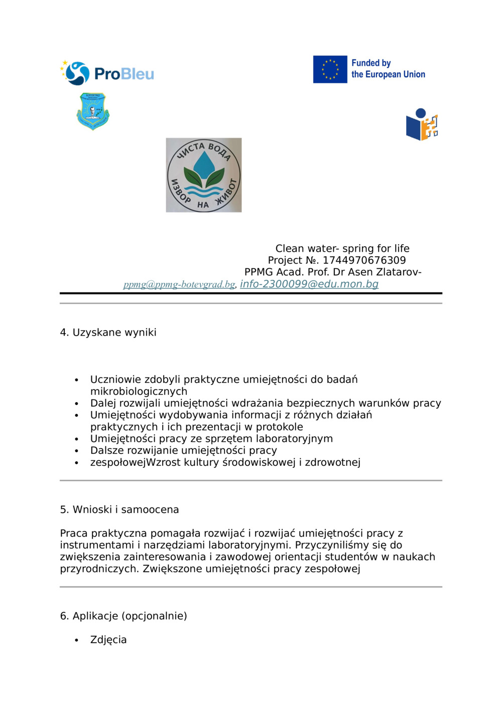 Raport – BADANIE MIKROBIOLOGICZNE MIKROORGANIZMÓW W WODZIE Z RÓŻNYCH ŹRÓDEŁ_2