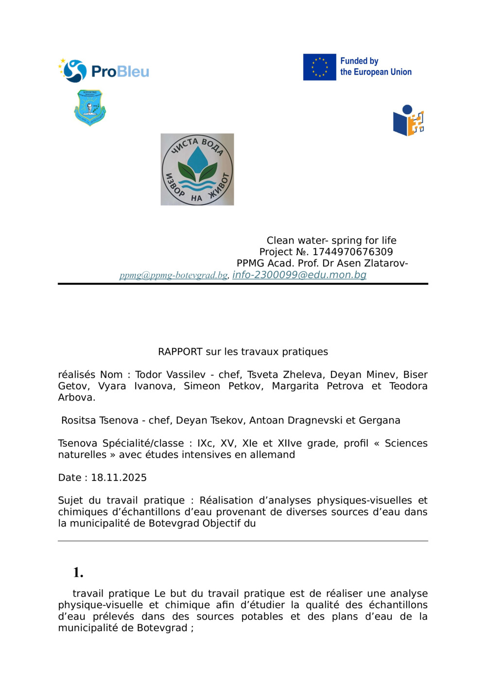 Analyse physico-chimique