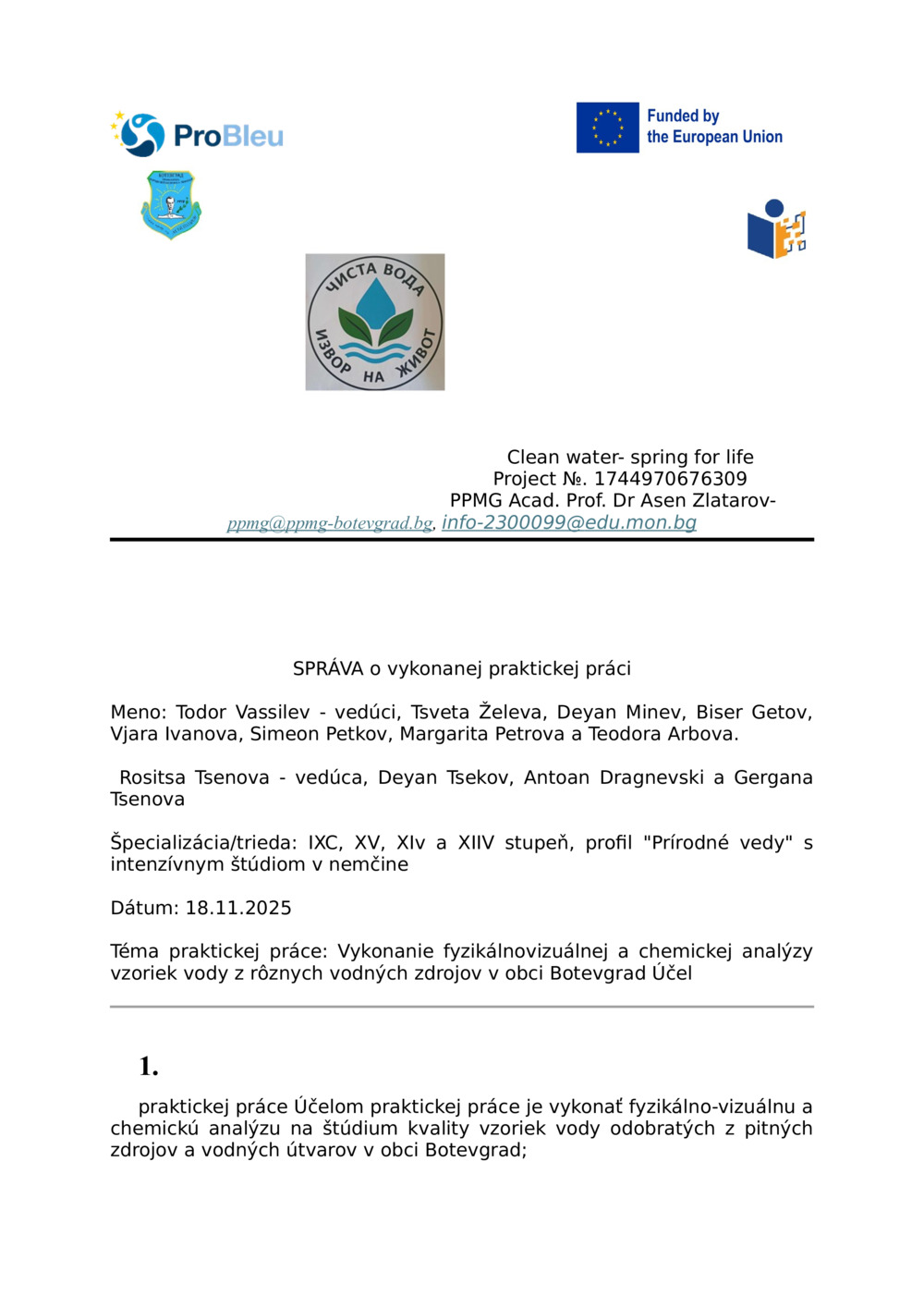 Fyzikálna - chemická analýza