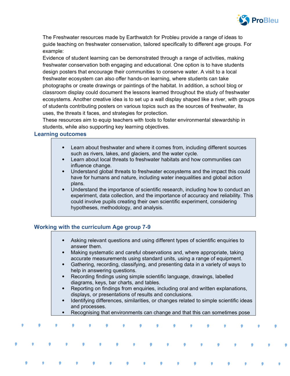 Linking Freshwater to the Curriculum_2