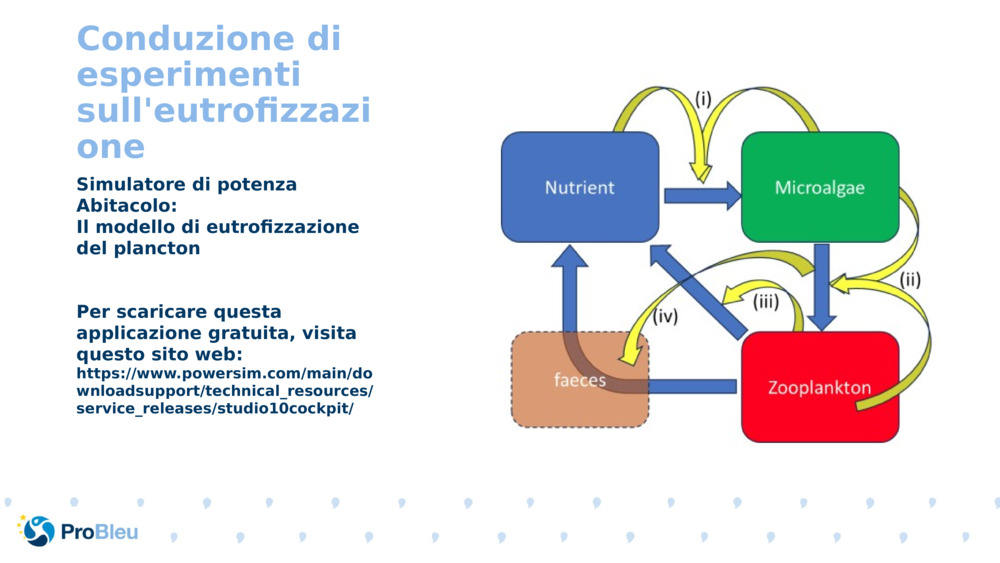 Conduzione di esperimenti sull'eutrofizzazione