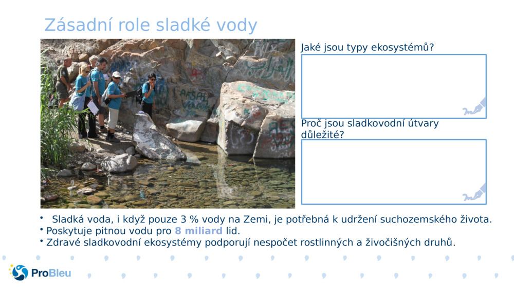 Zásadní role sladké vody