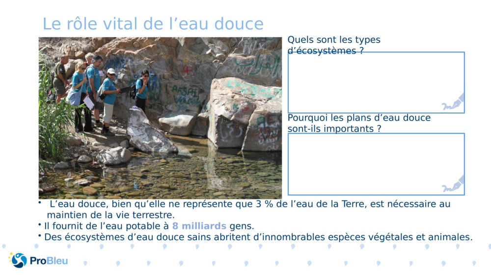 Le rôle vital de l’eau douce