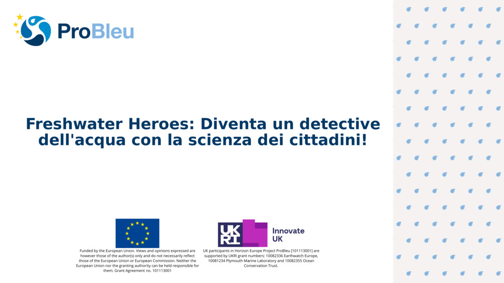 Freshwater Heroes: Diventa un detective dell'acqua con la scienza dei cittadini!