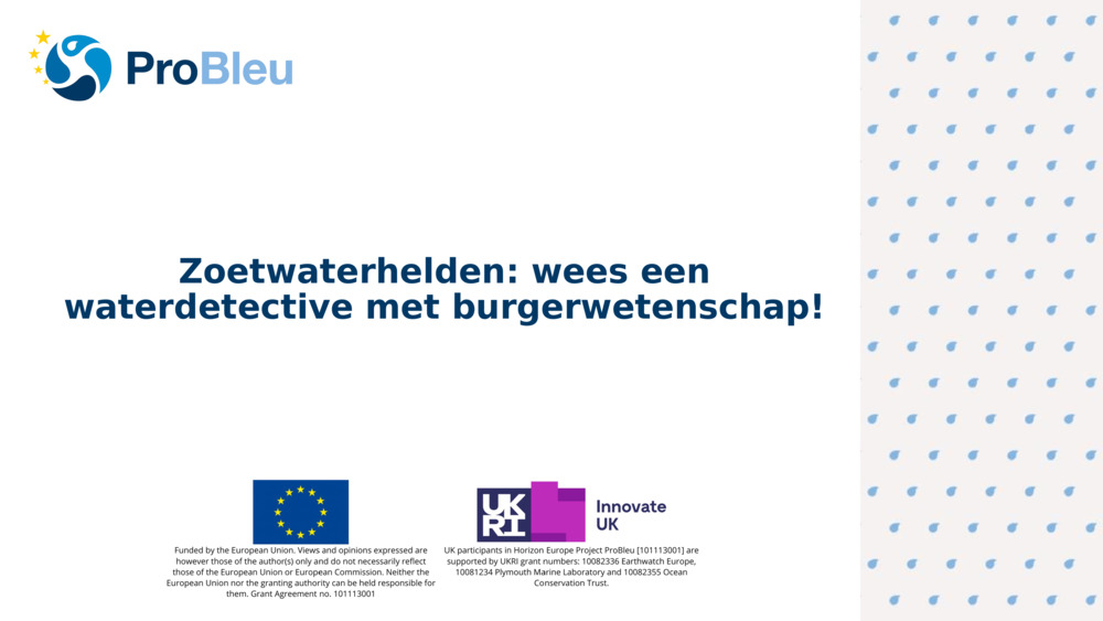 Zoetwaterhelden: wees een waterdetective met burgerwetenschap!