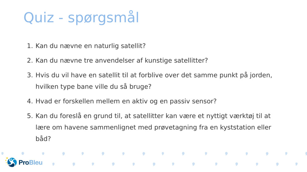 Quiz - spørgsmål